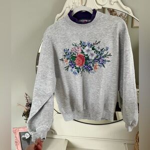 Vintage floral crewneck